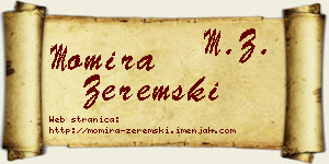 Momira Zeremski vizit kartica